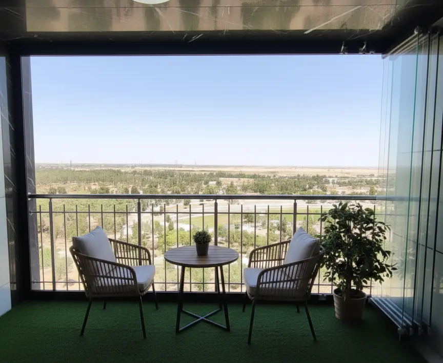 قیمت شیشه بالکن ریلی تاشو